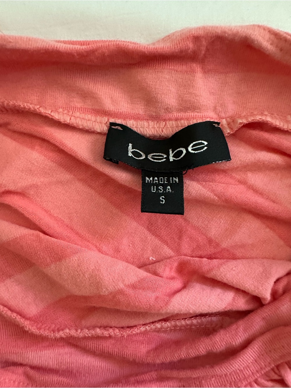 bebe Coral Pink Ombre Halter Top like new - Picture 2 of 5
